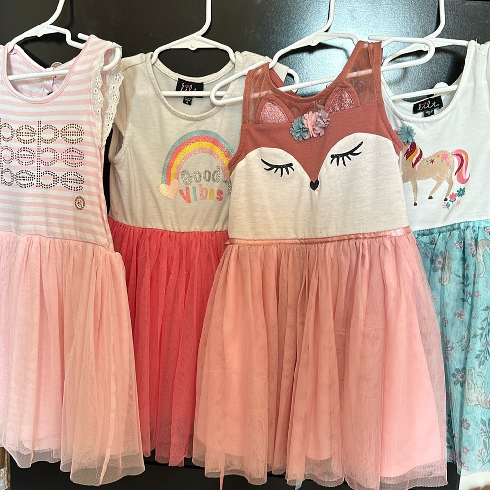 Assorted Girls Size 4 Tutu Dresses (4 dresses total)